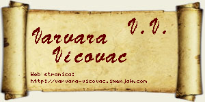 Varvara Vićovac vizit kartica
